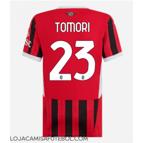 Camisa de Futebol AC Milan Fikayo Tomori #23 Equipamento Principal Mulheres 2024-25 Manga Curta